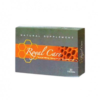 ROYAL CARE DIETARY SUPPLEMENT ( GINSENG 900 MG + ROYAL JELLY 1000 MG + WHEAT GERM OIL 600 MG )  20 CAPSULES